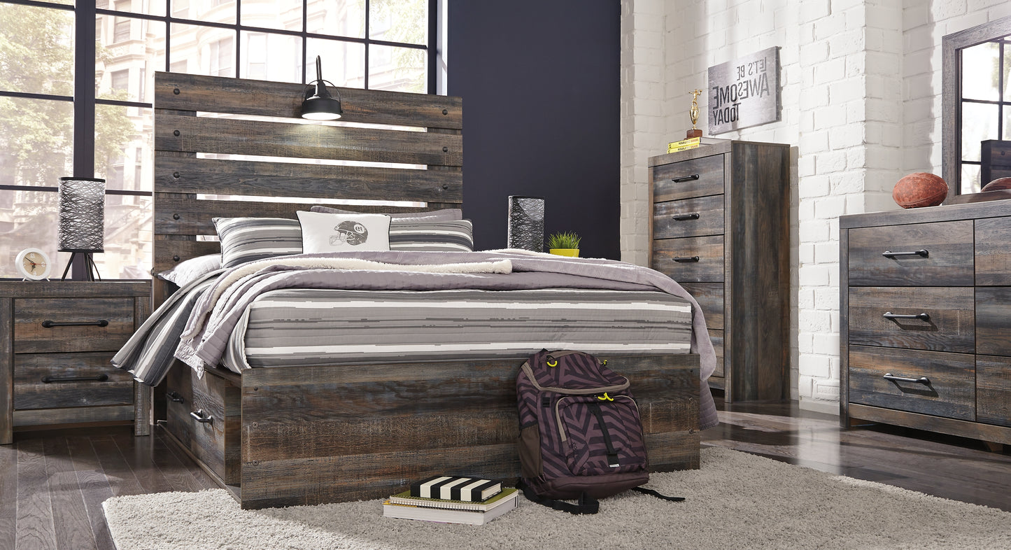Drystan Panel Bed With 4 Storage Drawers