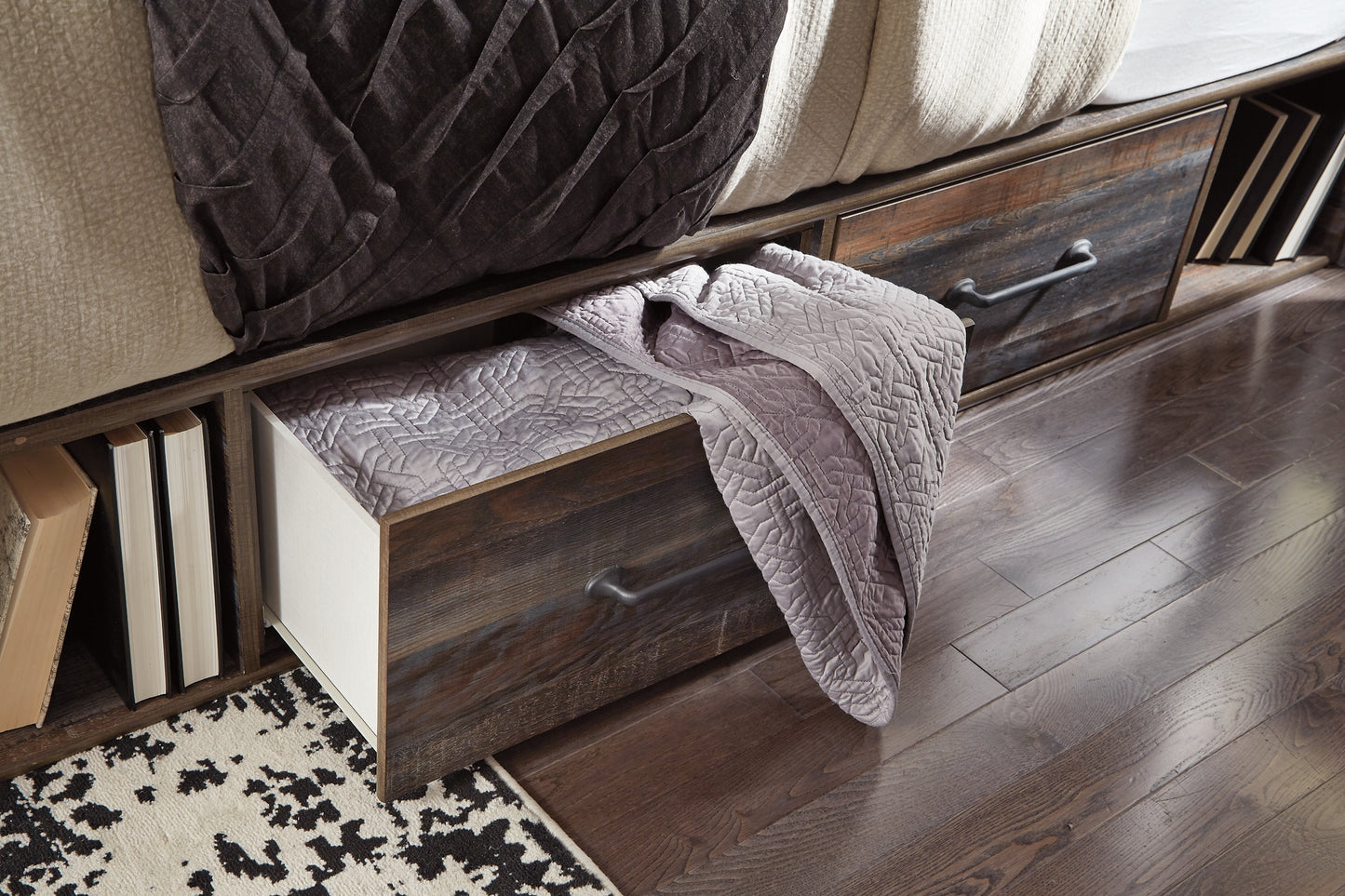 Drystan Panel Bed With 4 Storage Drawers