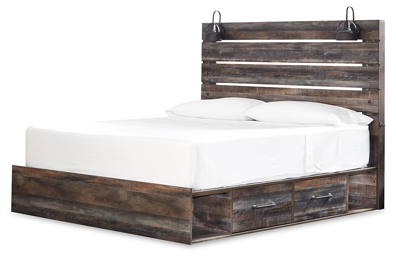 Drystan Panel Bed With 4 Storage Drawers