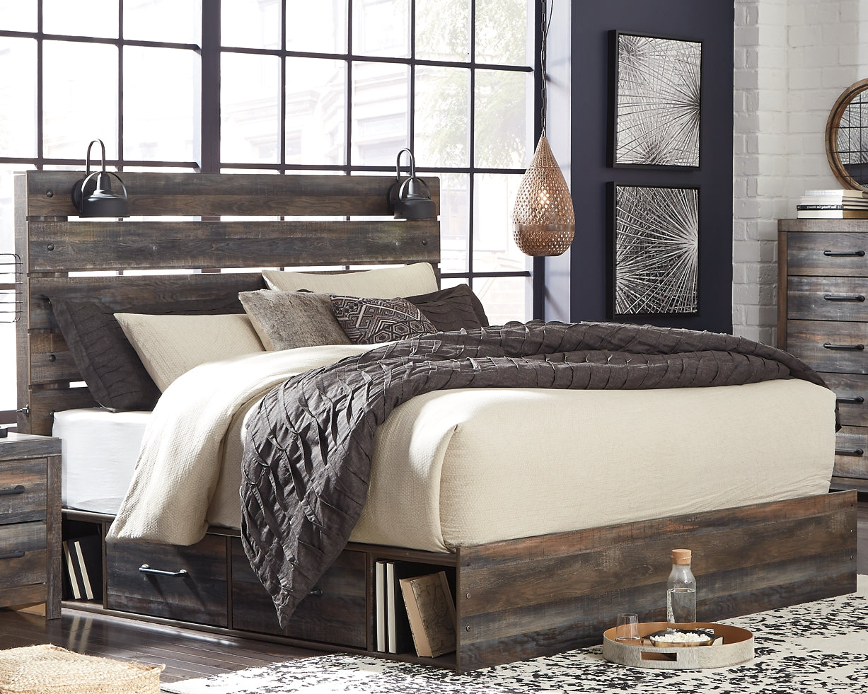 Drystan Panel Bed With 4 Storage Drawers