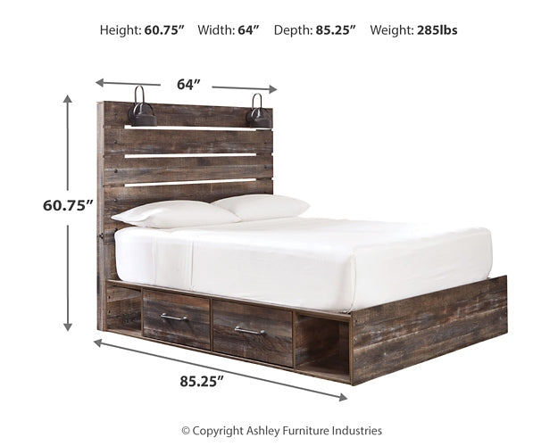 Drystan Panel Bed With 4 Storage Drawers