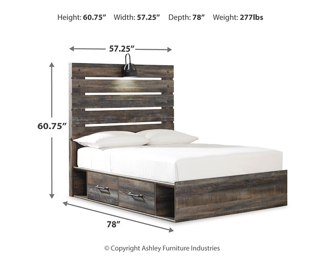 Drystan Panel Bed With 4 Storage Drawers