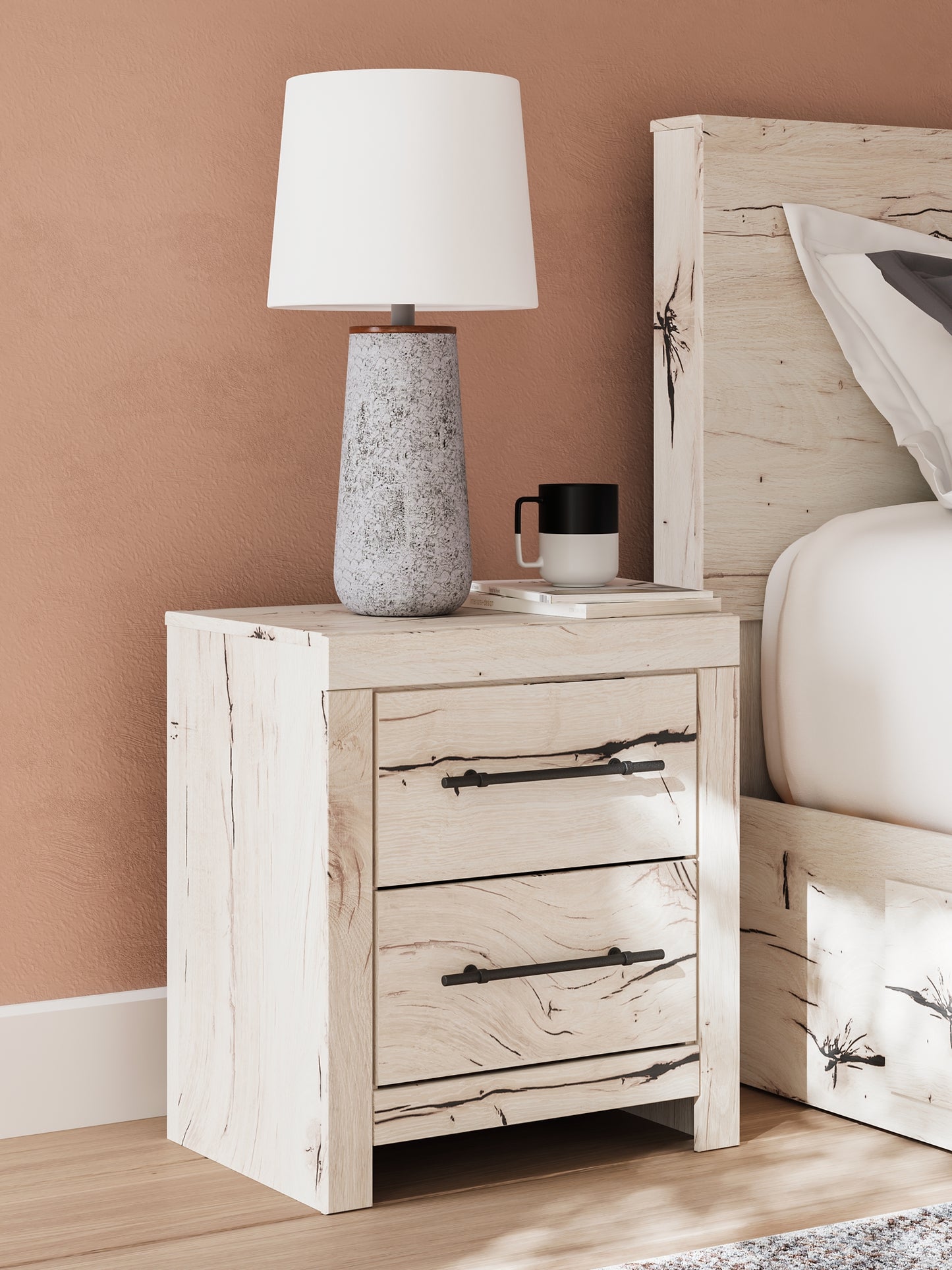 Queen Panel Headboard with Mirrored Dresser, Chest and Nightstand