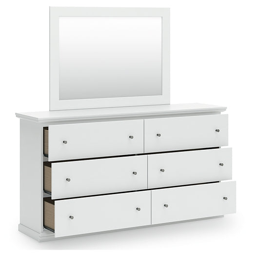 Bostwick Shoals Queen Panel Bed with Mirrored Dresser and Chest