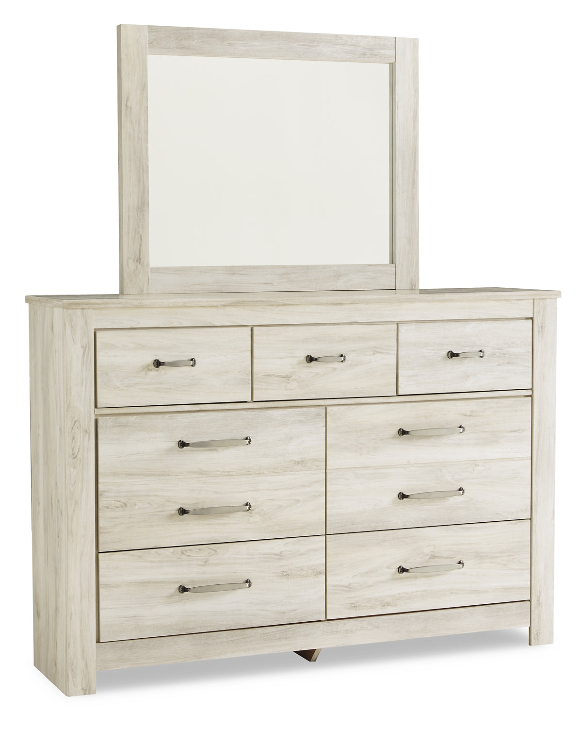 Bellaby Platform Bed With 2 Storage Drawers With Mirrored Dresser