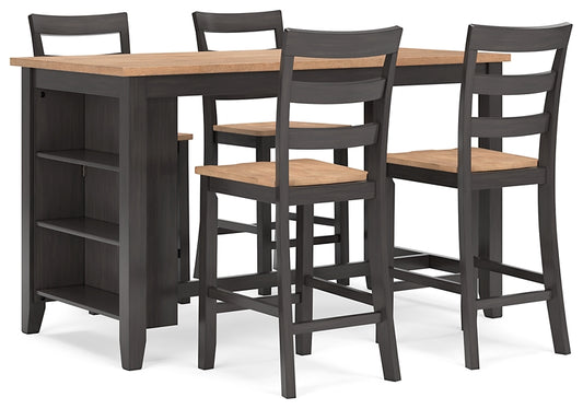 Ashley Express - Gesthaven Counter Height Dining Table and 4 Barstools