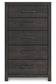 Hollivern King Panel Bed with Mirrored Dresser, Chest and Nightstand