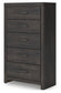 Hollivern King Panel Bed with Mirrored Dresser, Chest and Nightstand