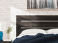 Hollivern King Panel Bed with Mirrored Dresser, Chest and Nightstand