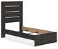Hollivern Twin Panel Bed with Mirrored Dresser and Nightstand