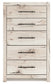 Queen Panel Bed with Mirrored Dresser, Chest and Nightstand