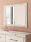 Queen Panel Bed with Mirrored Dresser, Chest and Nightstand