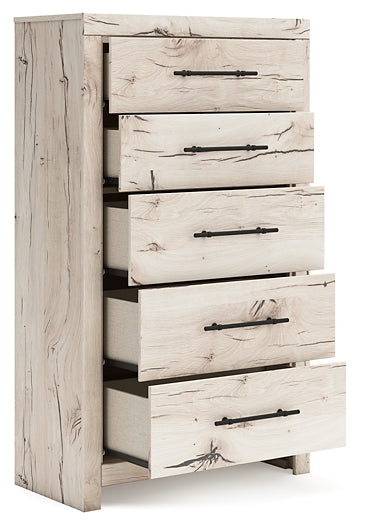 Twin Panel Bed with Mirrored Dresser, Chest and Nightstand