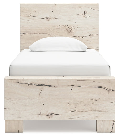 Twin Panel Bed with Mirrored Dresser, Chest and Nightstand
