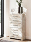 Twin Panel Bed with Mirrored Dresser, Chest and Nightstand