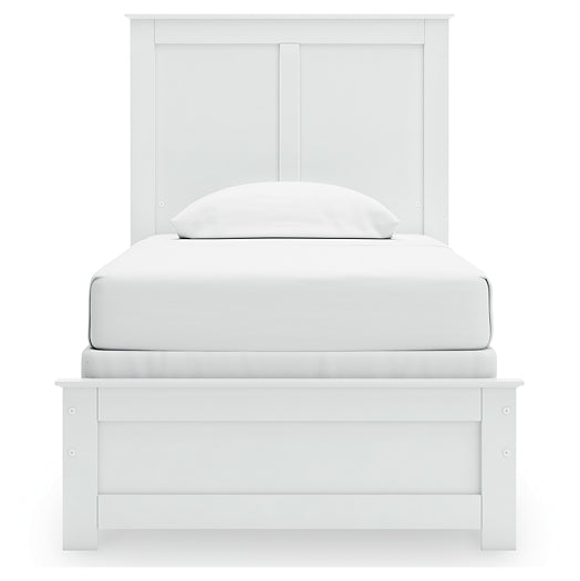 Bostwick Shoals Twin Panel Bed with Mirrored Dresser and Chest