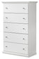 Bostwick Shoals Twin Panel Bed with Mirrored Dresser and Chest