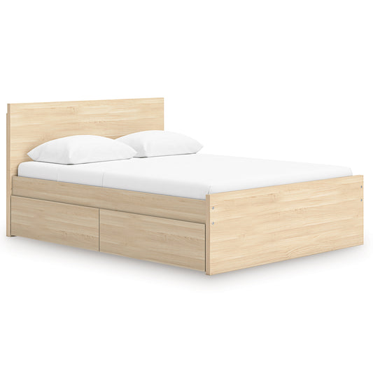Ashley Express - Onita Queen Panel Platform Bed with 1 Side Storage