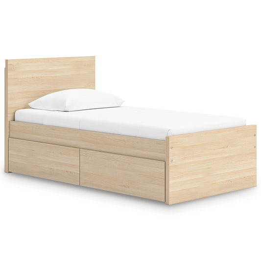 Ashley Express - Onita Twin Panel Platform Bed with 1 Side Storage