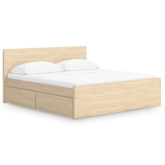 Ashley Express - Onita King Panel Platform Bed with 2 Side Storage