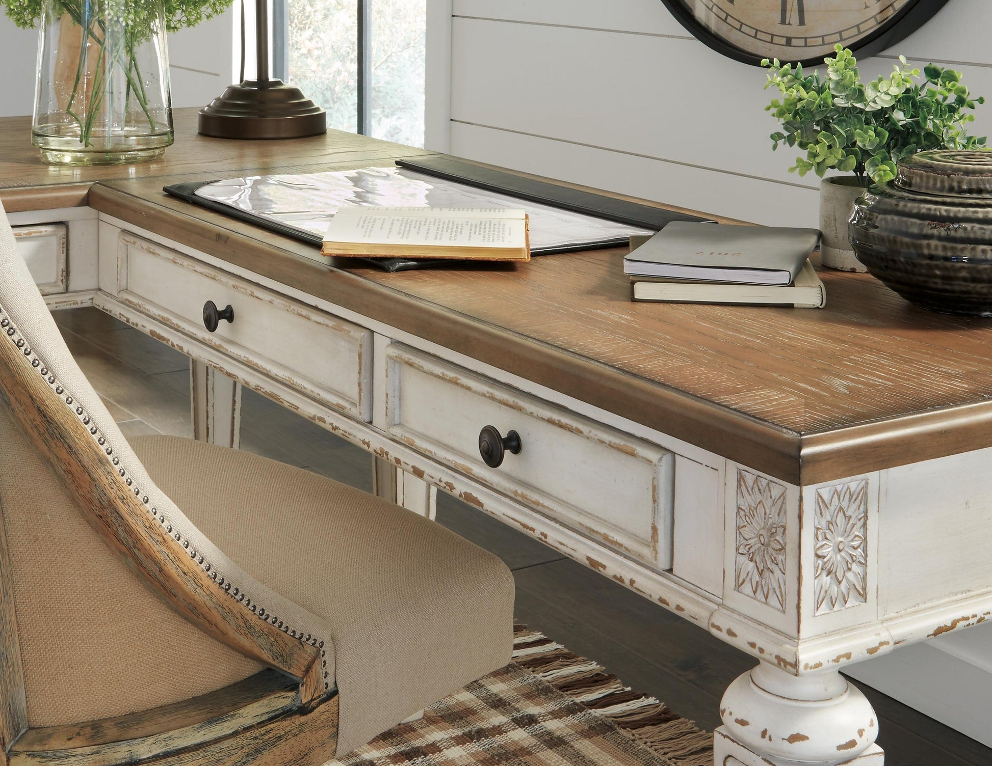 Ashley Express - Realyn 2-Piece Home Office Desk – Boyer's Furniture