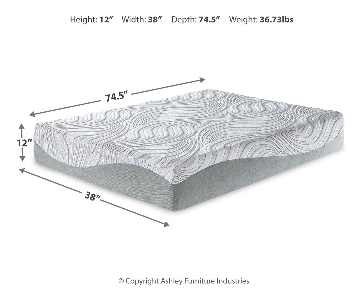 Ashley Express - 12 Inch Memory Foam  Mattress