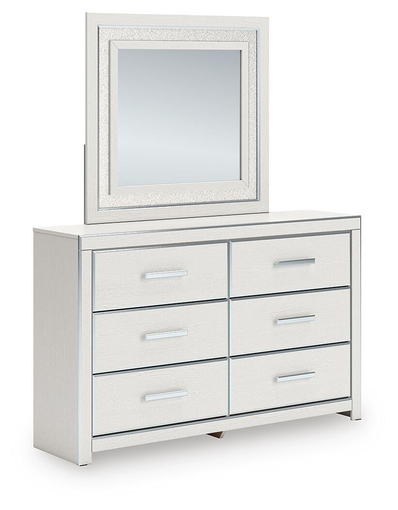 Zuraleus California King Upholstered Bed, Dresser, Mirror, Chest and Nightstand