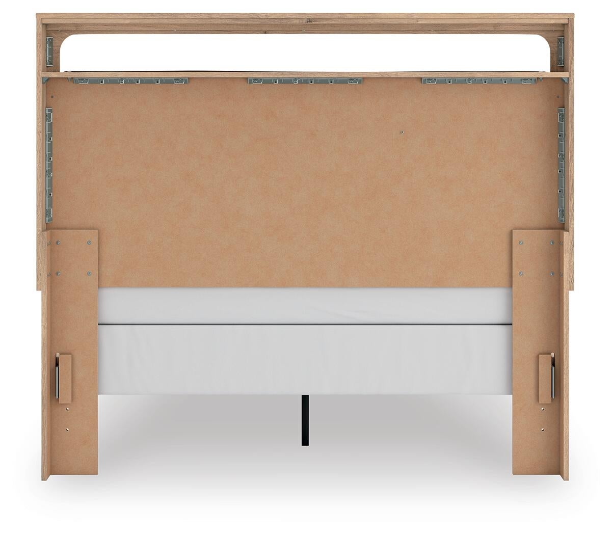 Kinlanni Queen Upholstered Panel Bed, Dresser and Mirror