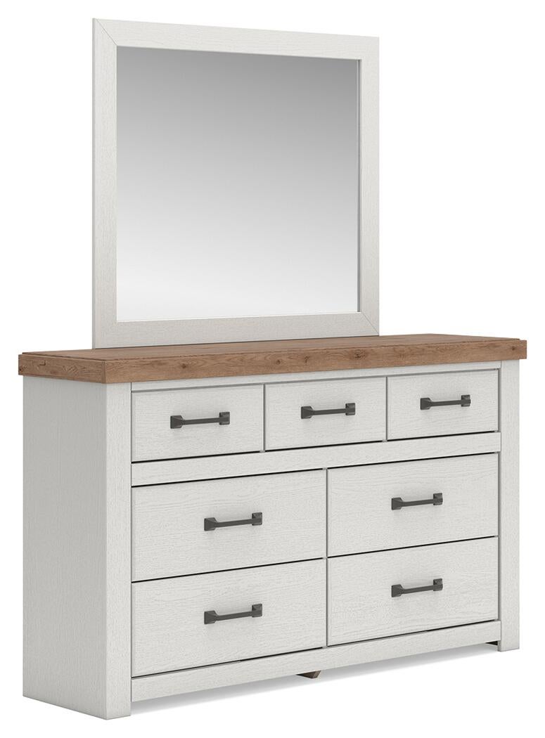 Savonport Twin Panel Bed, Dresser and Mirror