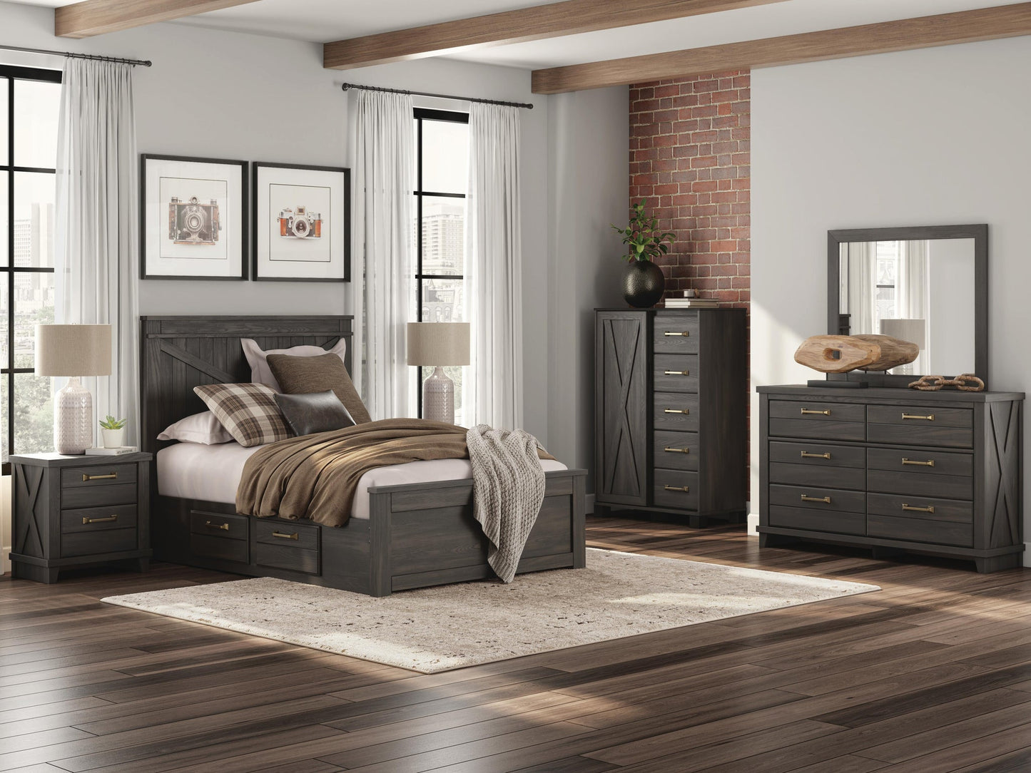 Ashley Express - Vonitta Bay Full Panel Bed with Storage