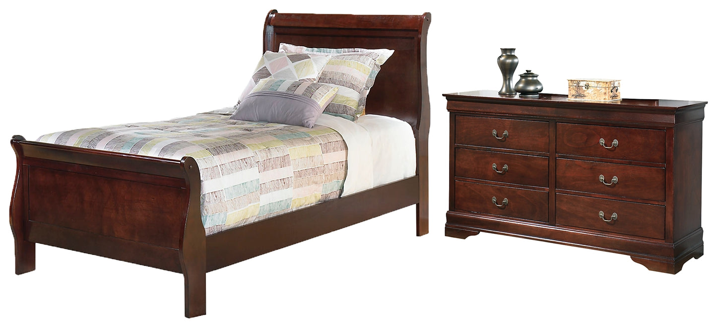 Alisdair Twin Sleigh Bed with Dresser