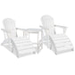 Ashley Express - Sundown Treasure 2 Outdoor Adirondack Chairs and Ottomans with Side Table