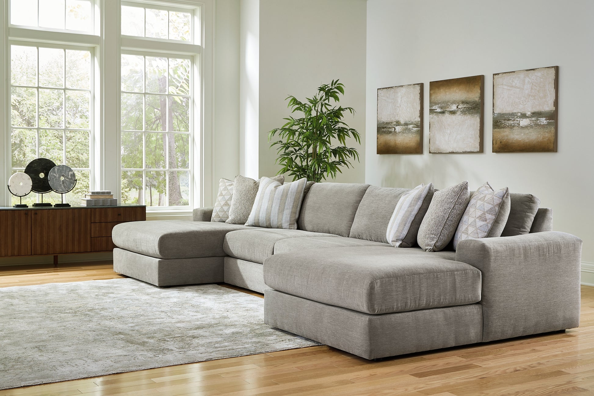 Avaliyah 4 Piece Double Chaise Sectional Boyer S Furniture